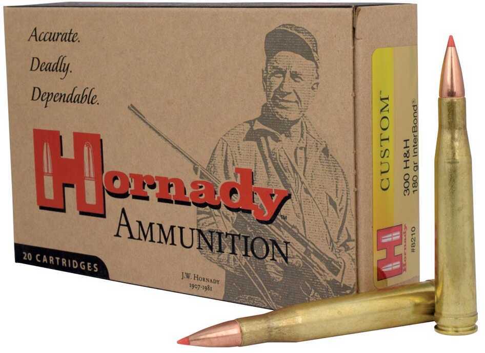 Hornady 300 H&H 180 Grain Interbond Per 20 Ammunition Md: 8210