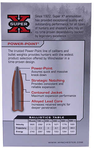 308 Winchester By Winchester 308 Winchester 180 Grain Super-X Power-Point Per 20 Ammunition Md: X3086