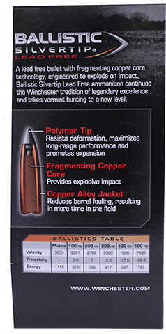 223 Remington By Winchester 35 Grain Ballistic Silvertip Supreme Lead Free /20 Md: S223RLF Ammunition