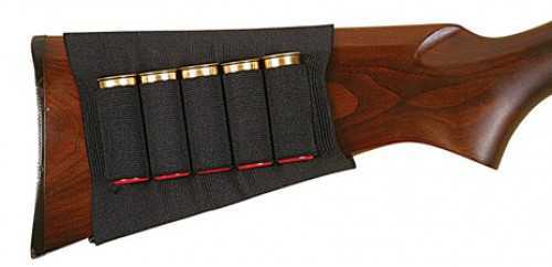 Allen 205 Basic Buttstock Shell Holder 5 Shotgun Rounds Elastic Black