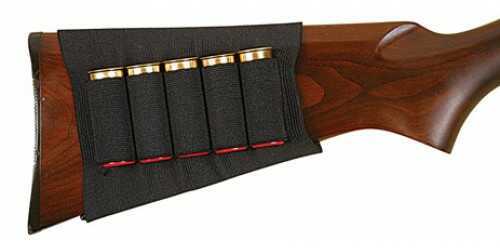 Allen 205 Basic Buttstock Shell Holder 5 Shotgun Rounds Elastic Black