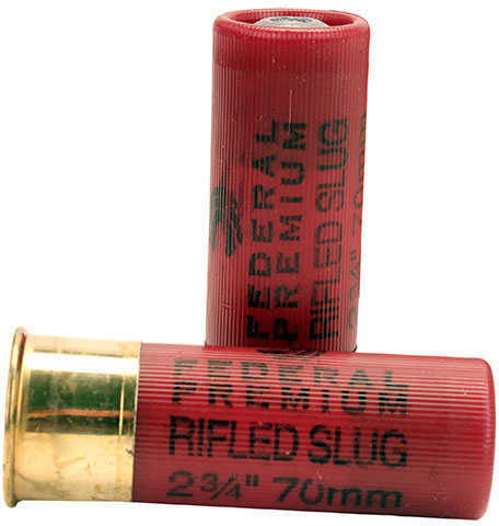 12 Gauge 2-3/4" Lead Slug  1 oz 5 Rounds Federal Shotgun Ammunition