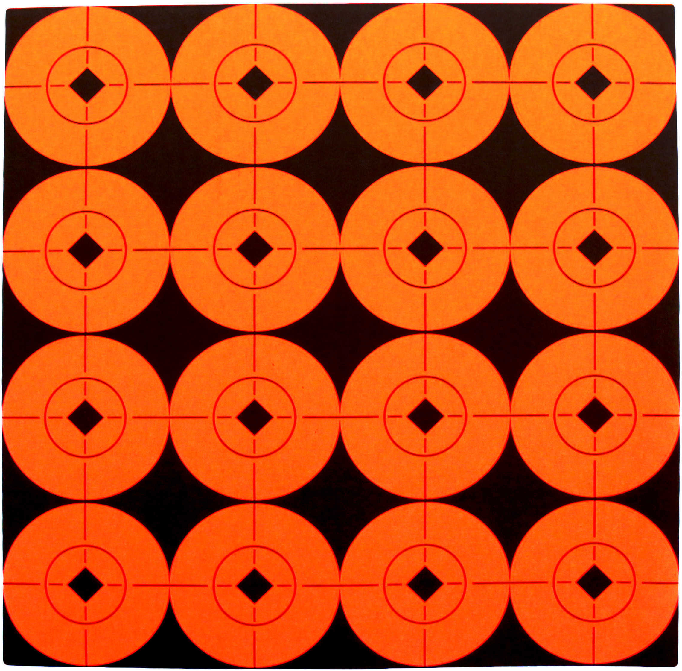 Birchwood Casey 33904 Target Spots Self-Adhesive Paper 1.5" Bullseye Orange 16 Per Page 10 Pages Pack