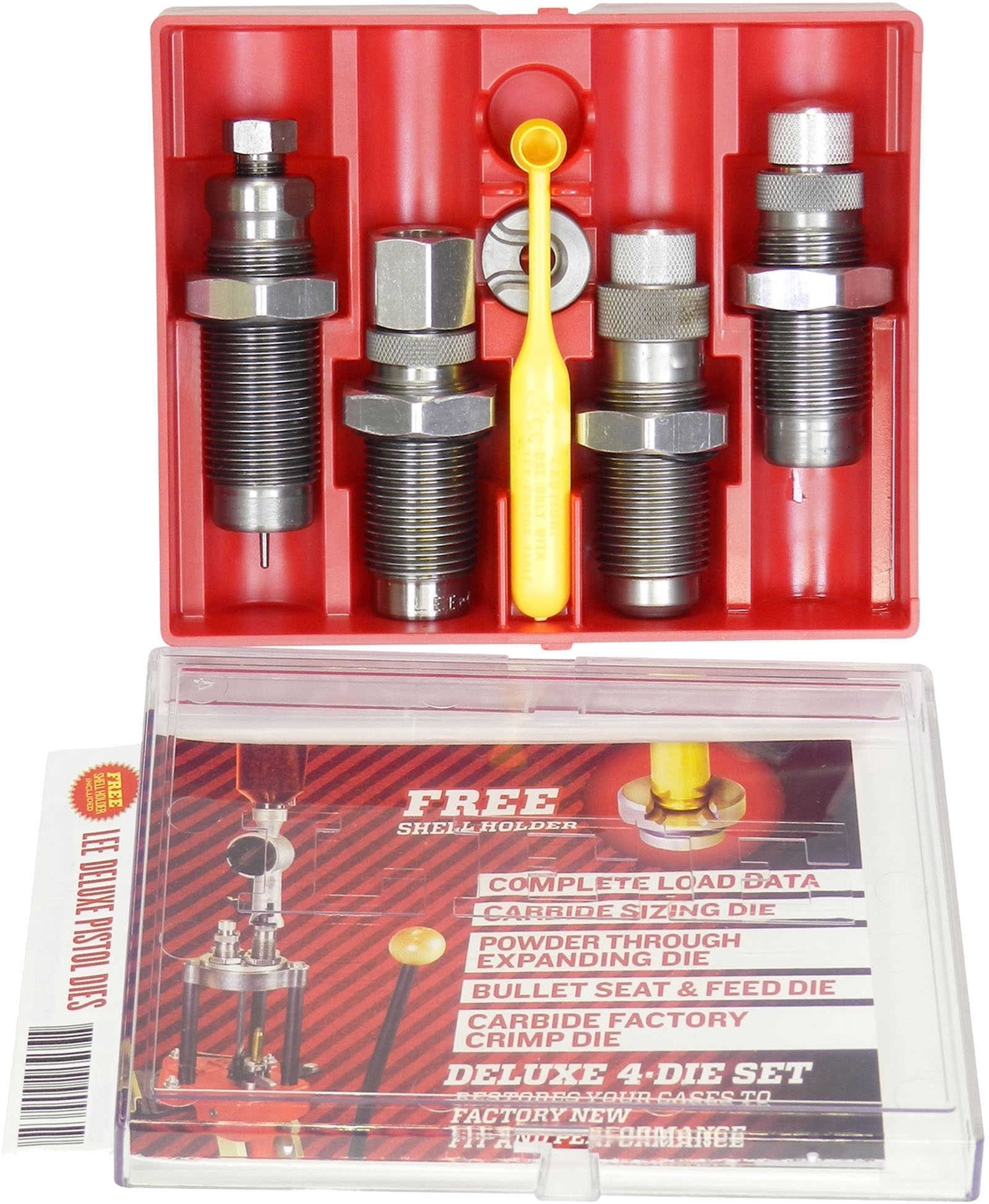 Lee Deluxe Pistol Carbide 4-Die Set With Shellholder For 45 Colt Md: 90967