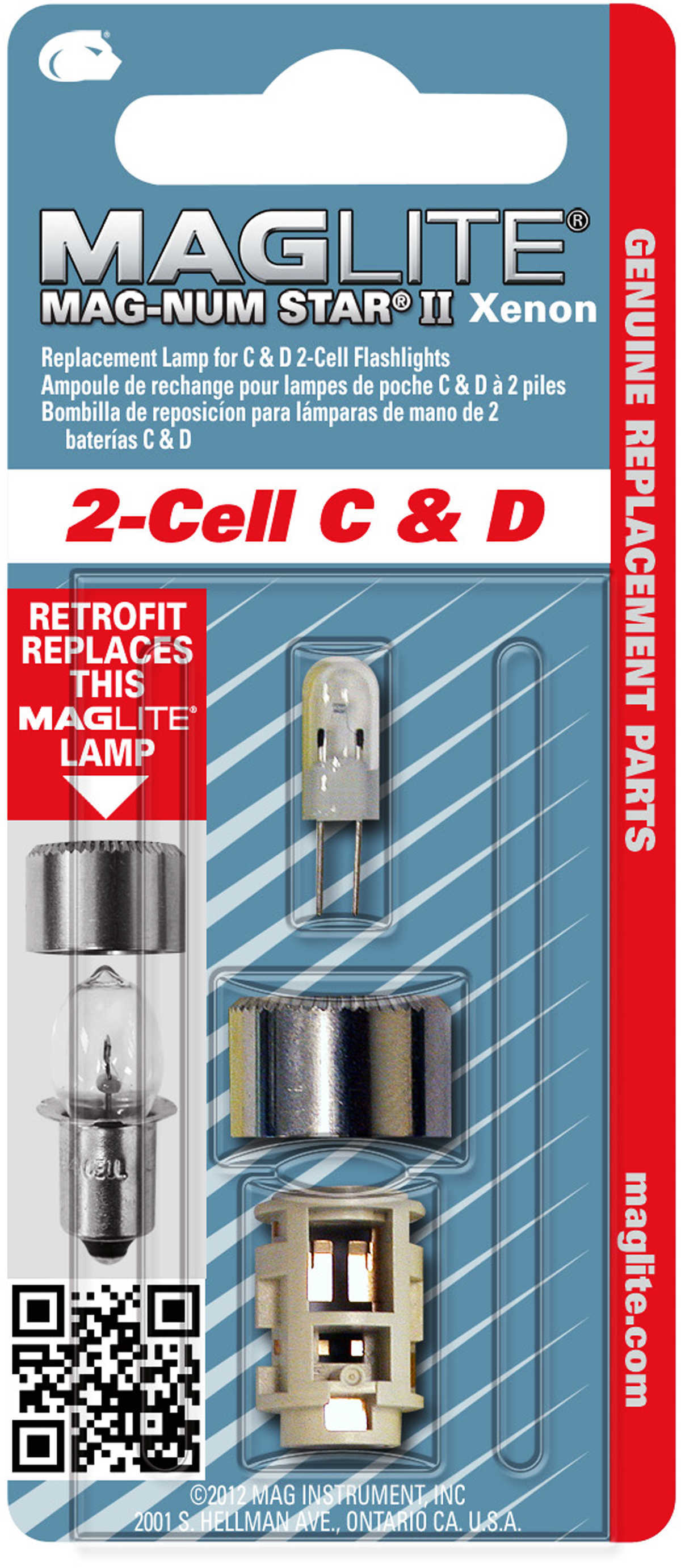 MagLite Replacement Lamps For C & D 2-Cell Flashlights Md: LMSA201