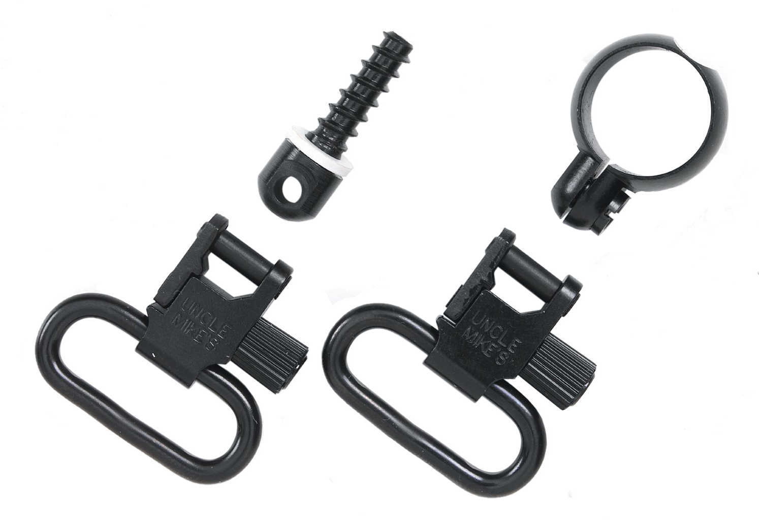 Uncle Mikes 1" Black Quick Detach Sling Swivels For Most .22 Caliber Rifles Md: 13412