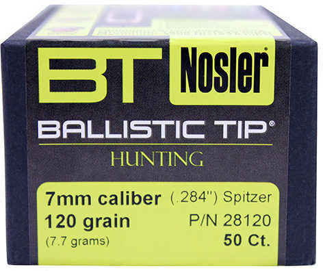 Nosler Spitzer Hunting Ballistic Tip 7MM Caliber 120 Grain 50/Box Md: 28120 Bullets