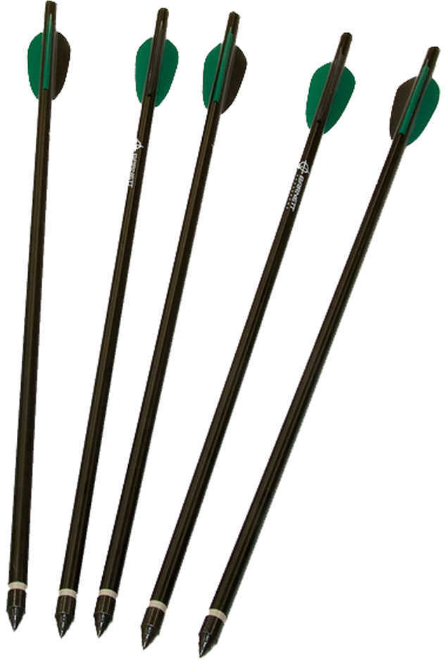 Barnett 18" Crossbow Arrows Black/Green With Field Point 5Pk, Md: 16107