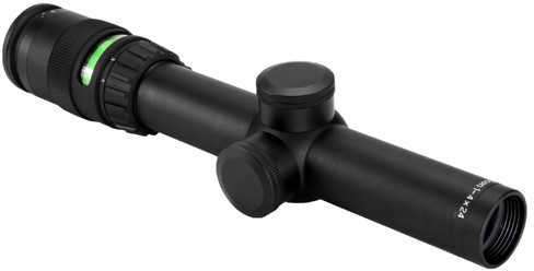 Trijicon 200057 AccuPoint 1-4x 24mm Obj 97.50-24.20 ft @ 100 yds FOV 30mm Tube Black Finish Illuminated Green Triangle P