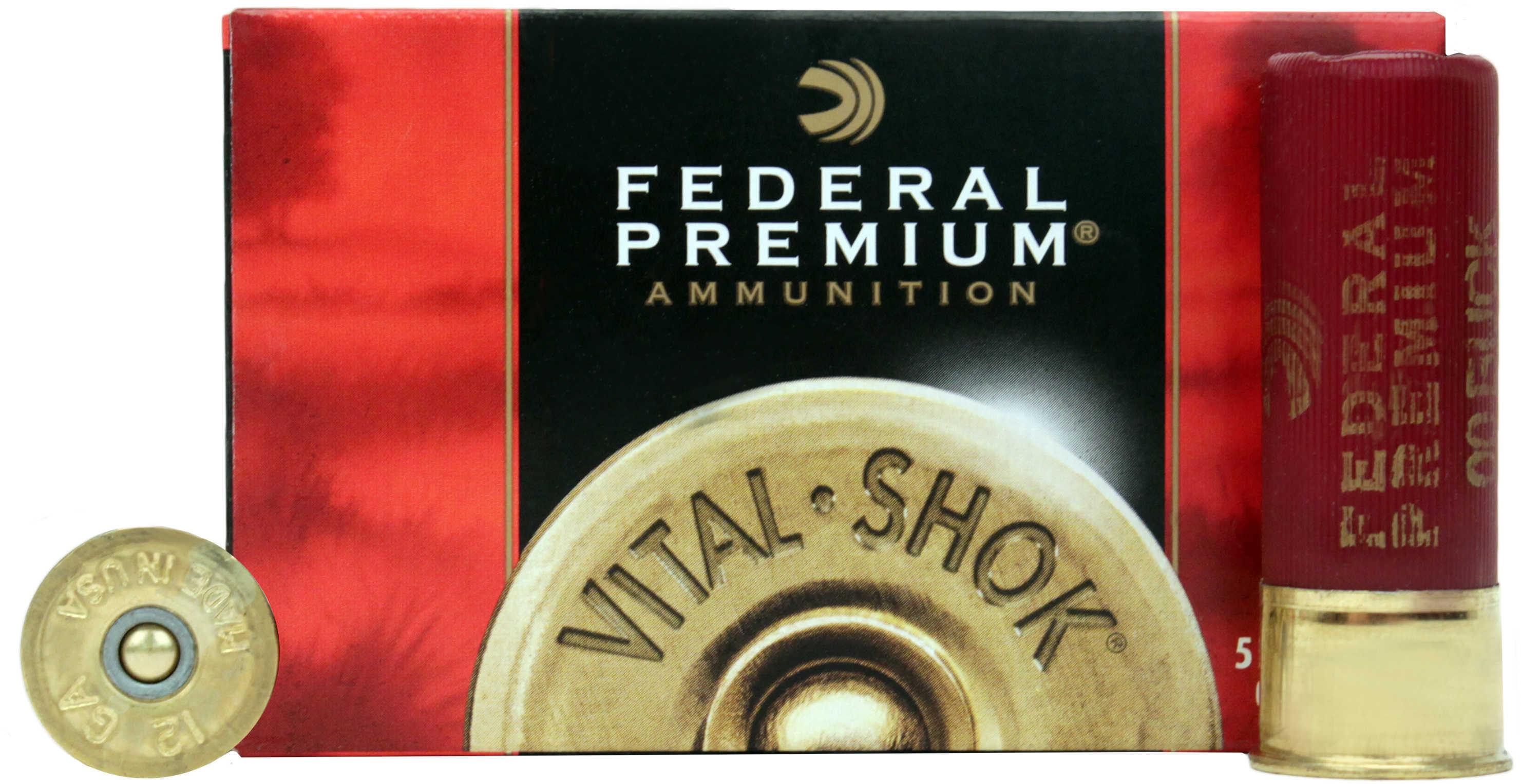 12 Gauge 2-3/4" Lead 00 Buck  12 Pellets 5 Rounds Federal Shotgun Ammunition