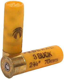 20 Gauge 2-3/4" Lead 3 Buck  20 Pellets 5 Rounds Federal Shotgun Ammunition