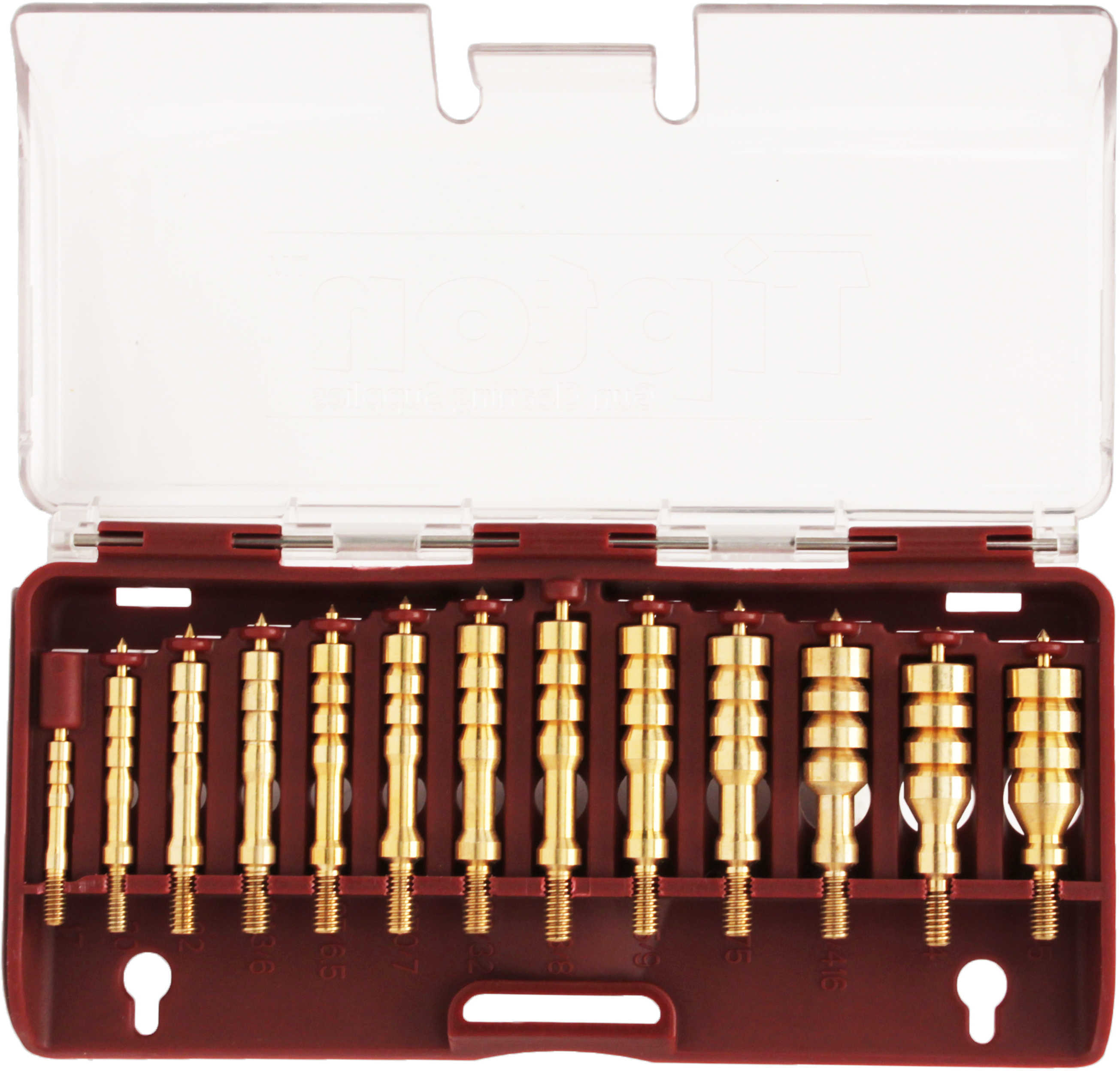 Past 749245 12 Piece Brass Cleaning Jag Set Set/Brass 17-45 Cal