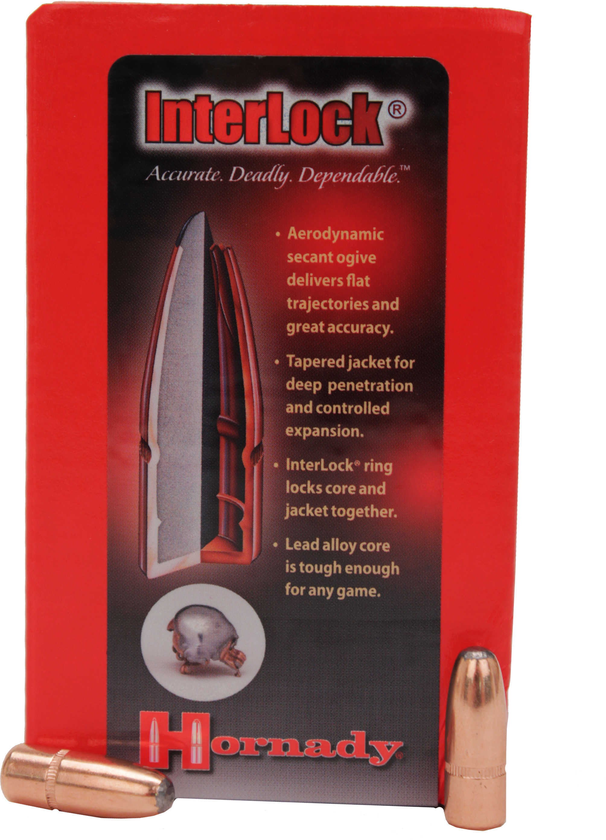 Hornady 8mm Bullets 170 Grain RN Interlock Per 100 Md: 3235