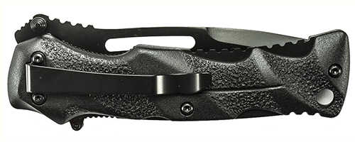 S&W Knives SWBLOP2BS Black Ops Folder 3.4" 4034 Stainless Steel Re-Curve Drop Point Aluminum
