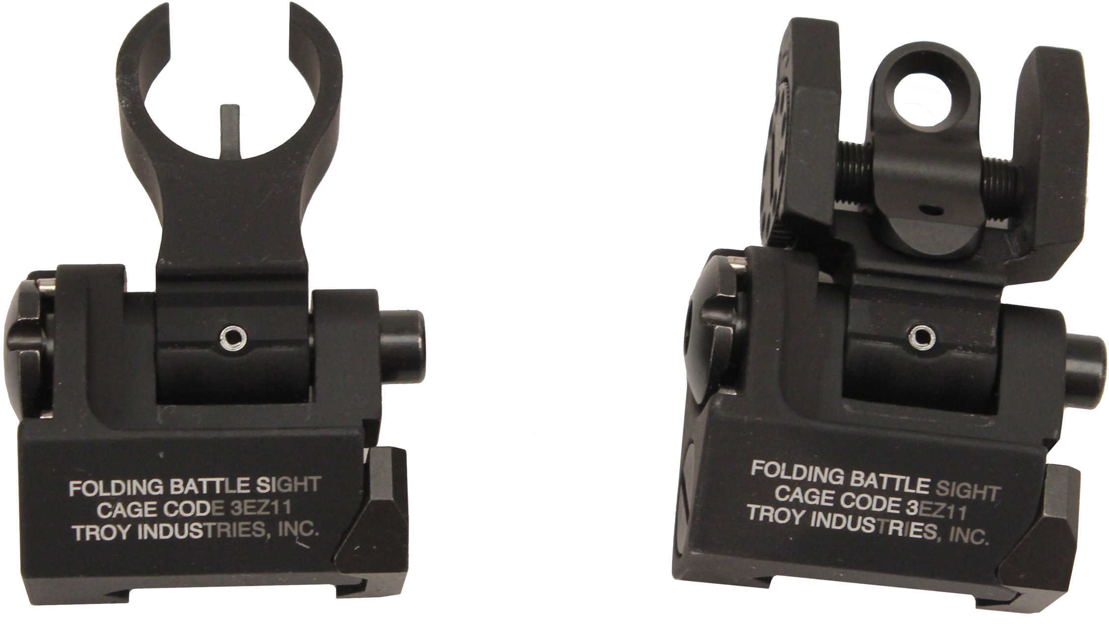 Troy SSIGIARSMBT BattleSight Micro Set HK Front/Round Rear Weapons w/Raised Top Rail Picatinny Mount Aluminum Black