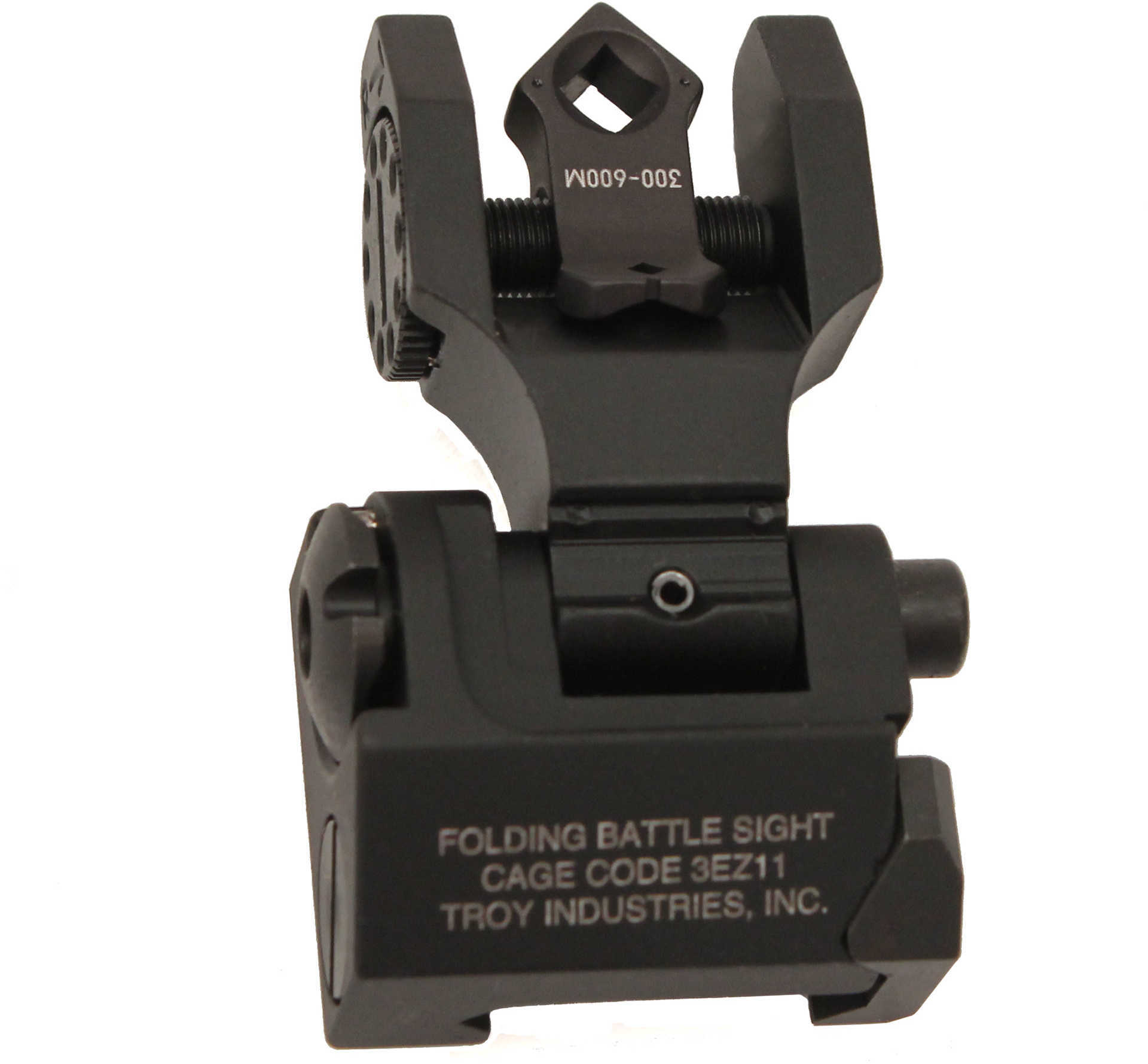 AR-15 Troy FBSTTBT00 Battle Sight Rear Tritium Di-Optic Aperture Folding Universal Black