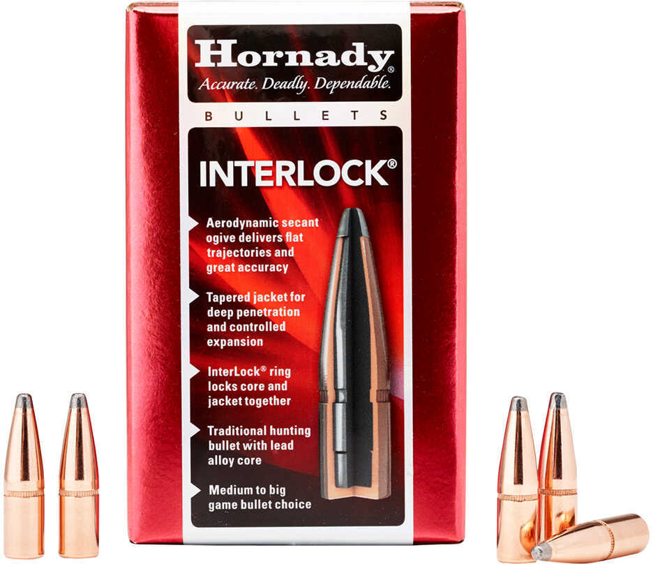 Hornady Rifle Bullet 30 Caliber 150 Grain Boat Tail Spire Point 100/Box Md: 3033