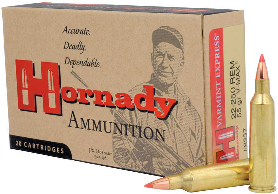 22-250 Rem 55 Grain Ballistic Tip 20 Rounds Hornady Ammunition Remington