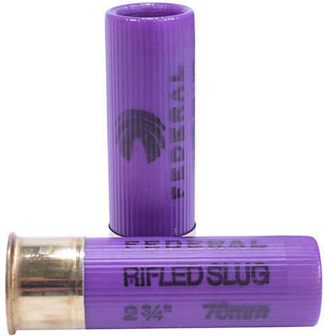 16 Gauge 2-3/4" Lead Slug  4/5 oz 5 Rounds Federal Shotgun Ammunition