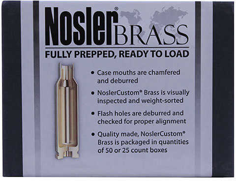 Nosler Unprimed Brass Rifle Cartridge Cases 50/ct .264 Win Mag