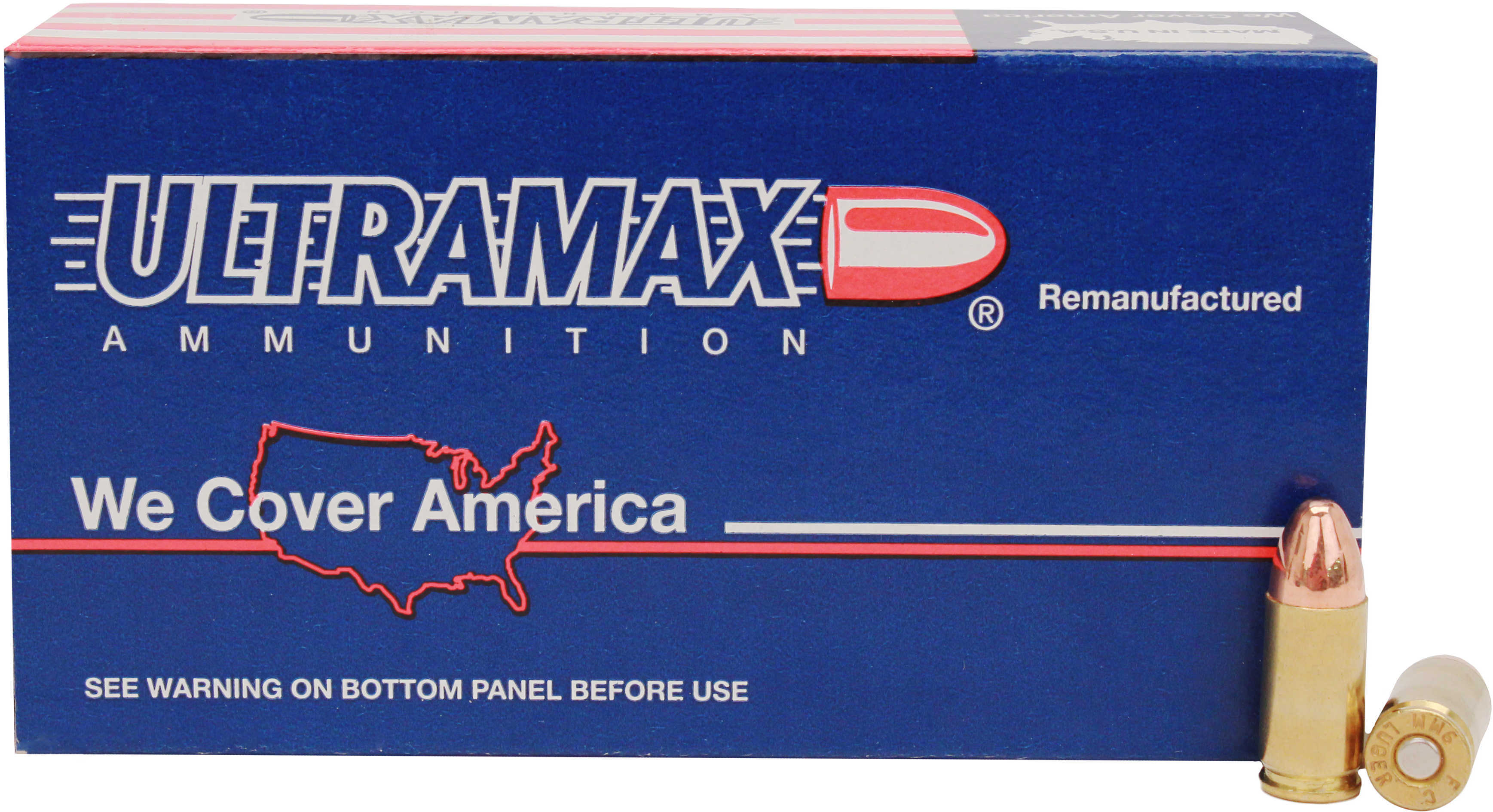 9mm Luger 115 Grain Full Metal Jacket 50 Rounds ULTRAMAX Ammunition