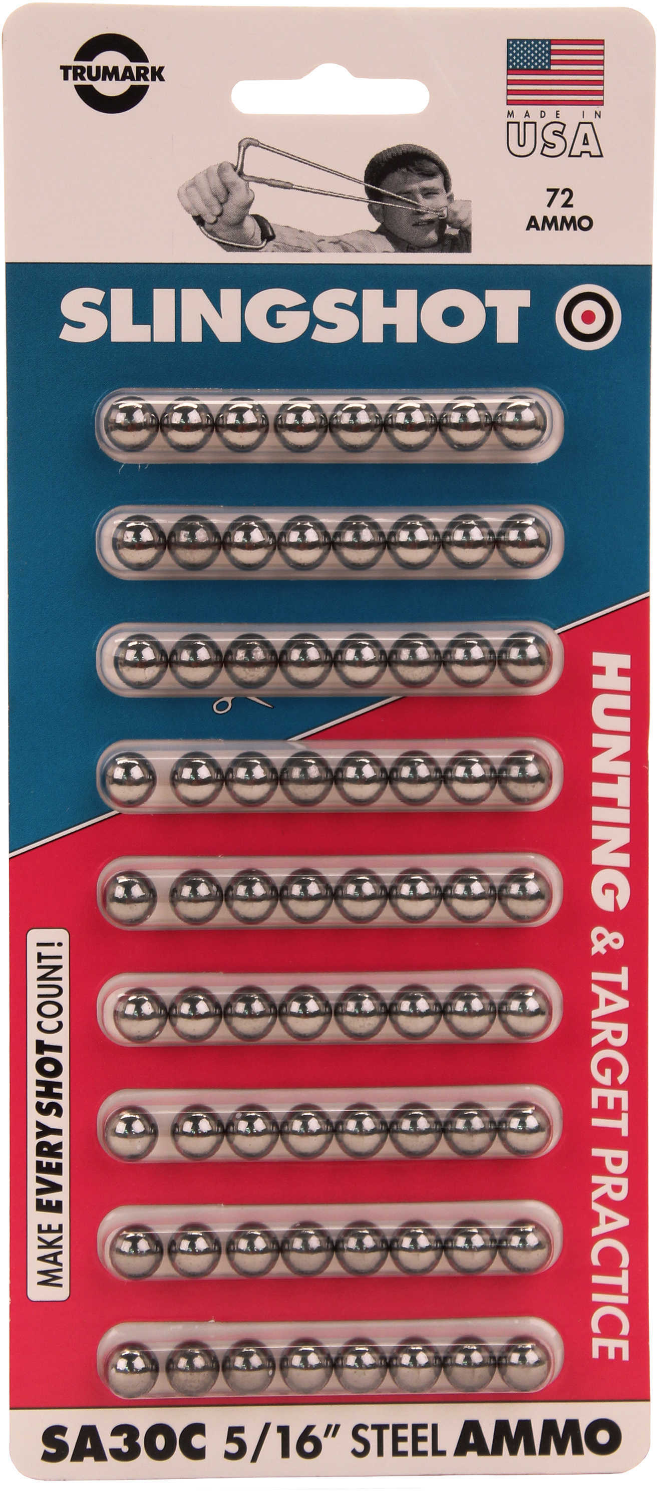 Grade-A 5/16" Ammo / No Flats 72 Count - Steel feels Good In The Pouch Balance Of Light And Heavy