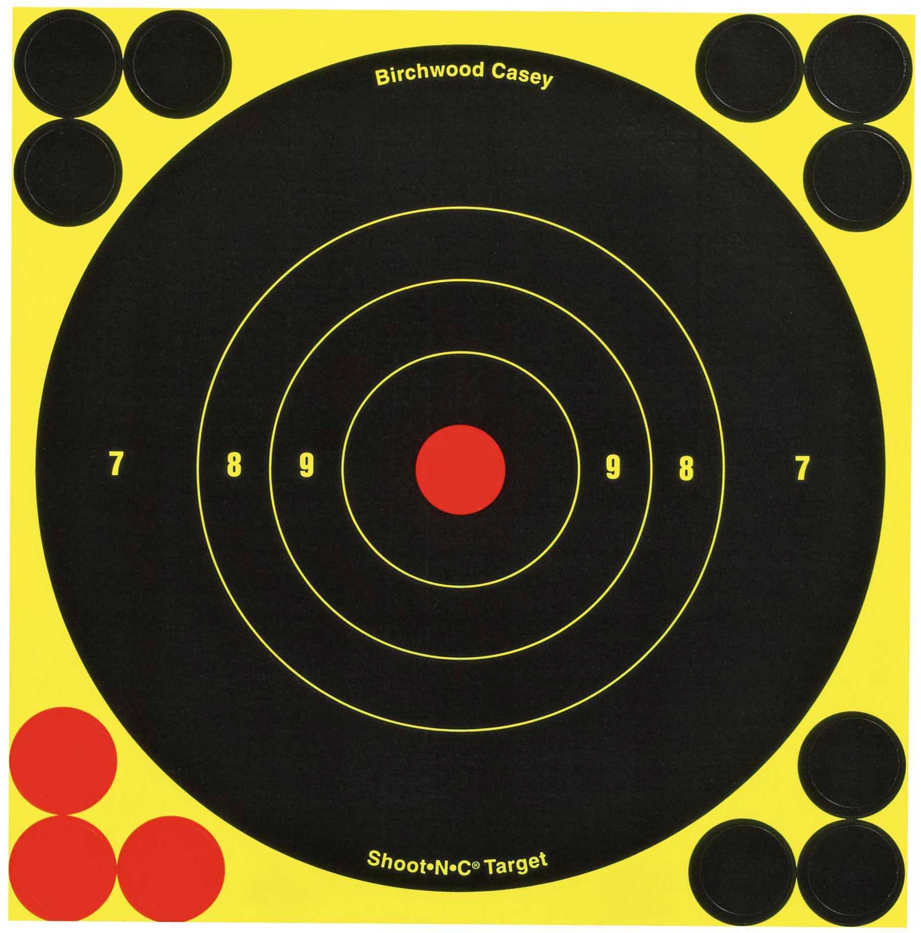 Birchwood Casey 34512 Shoot-N-C Self-Adhesive Paper 6" Bullseye Black 12 Pack