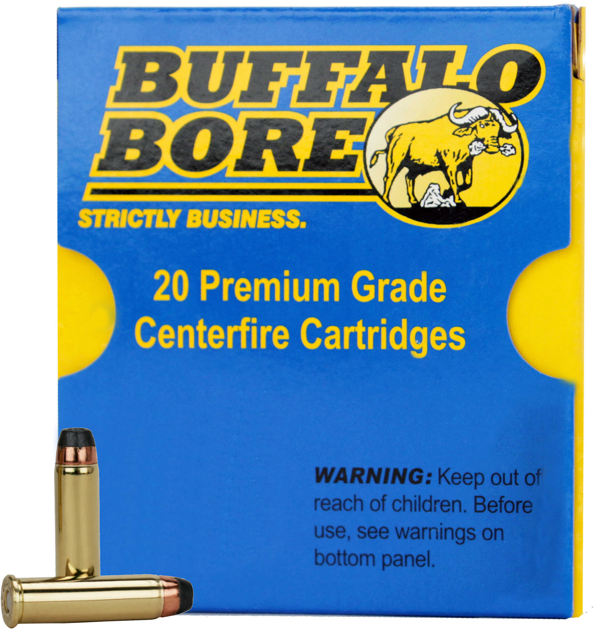 44 Rem Mag 255 Grain Lead 20 Rounds Buffalo Bore Ammunition Magnum