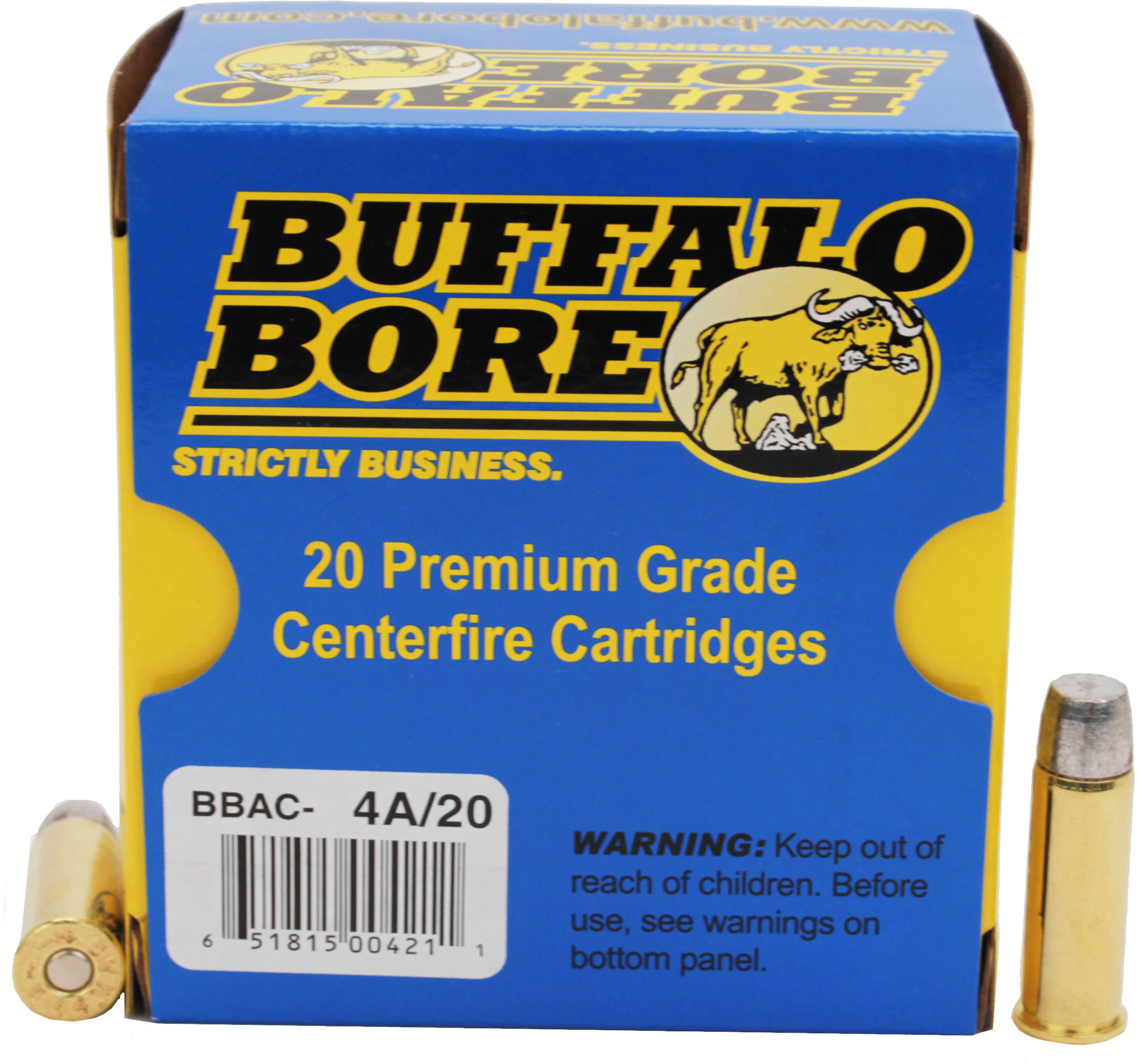 44 Rem Mag 305 Grain Lead 20 Rounds Buffalo Bore Ammunition Magnum