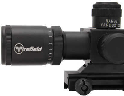 Firefield FF13011 Rifle Scope with Red Laser 2.5-10x 40mm Obj 34.86-11.53 ft @ 100 yds FOV 30mm Tube Black Matte Finish