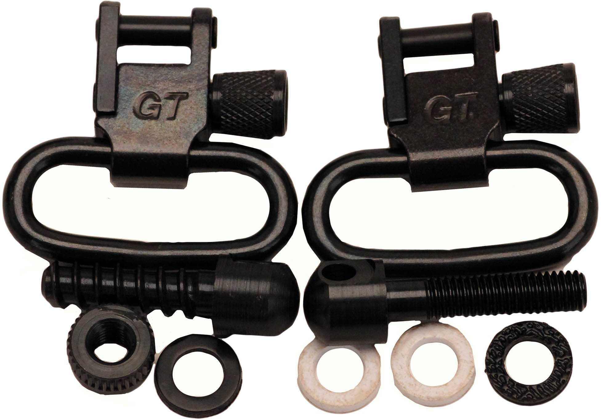 Grovtec US Inc GTSW07 Swivel Set Locking with Machine Screw 7/8"MacScrew; 1/2" & 3/4" WdScrewBase,3Spacers Black Steel