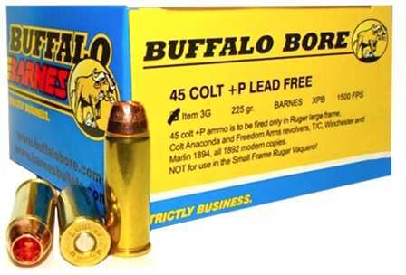 45 Colt 225 Grain Hollow Point 20 Rounds Buffalo Bore Ammunition