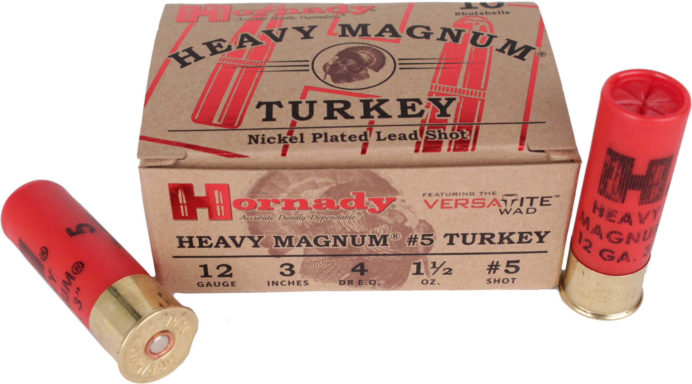 12 Gauge 3" Nickel-Plated Lead #5  1-1/2 oz 10 Rounds Hornady Shotgun Ammunition