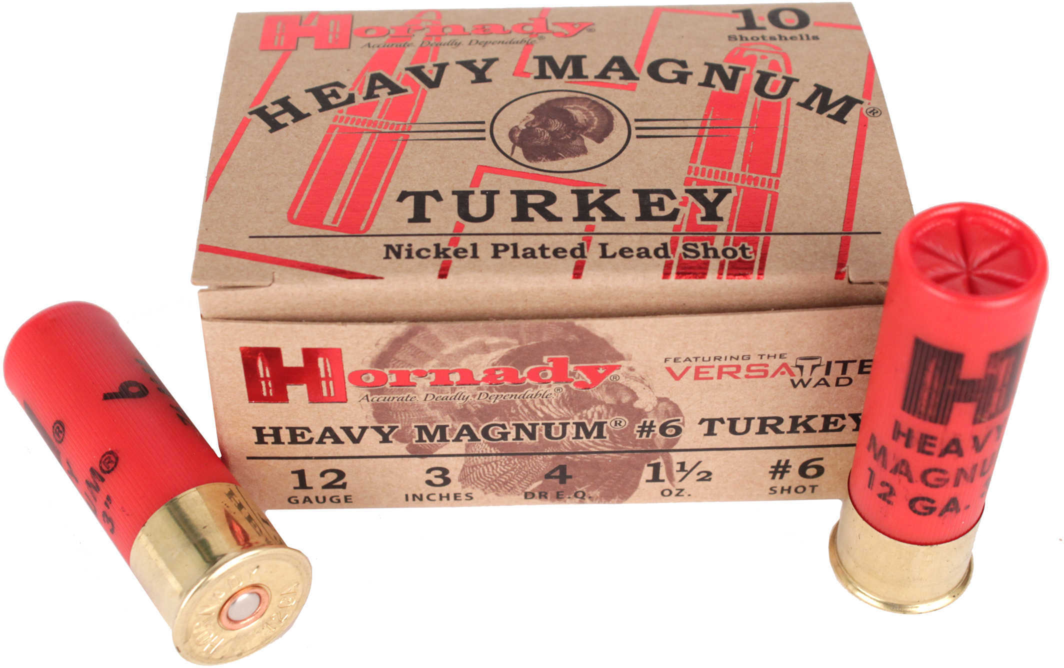 12 Gauge 3" Nickel-Plated Lead #6  1-1/2 oz 10 Rounds Hornady Shotgun Ammunition