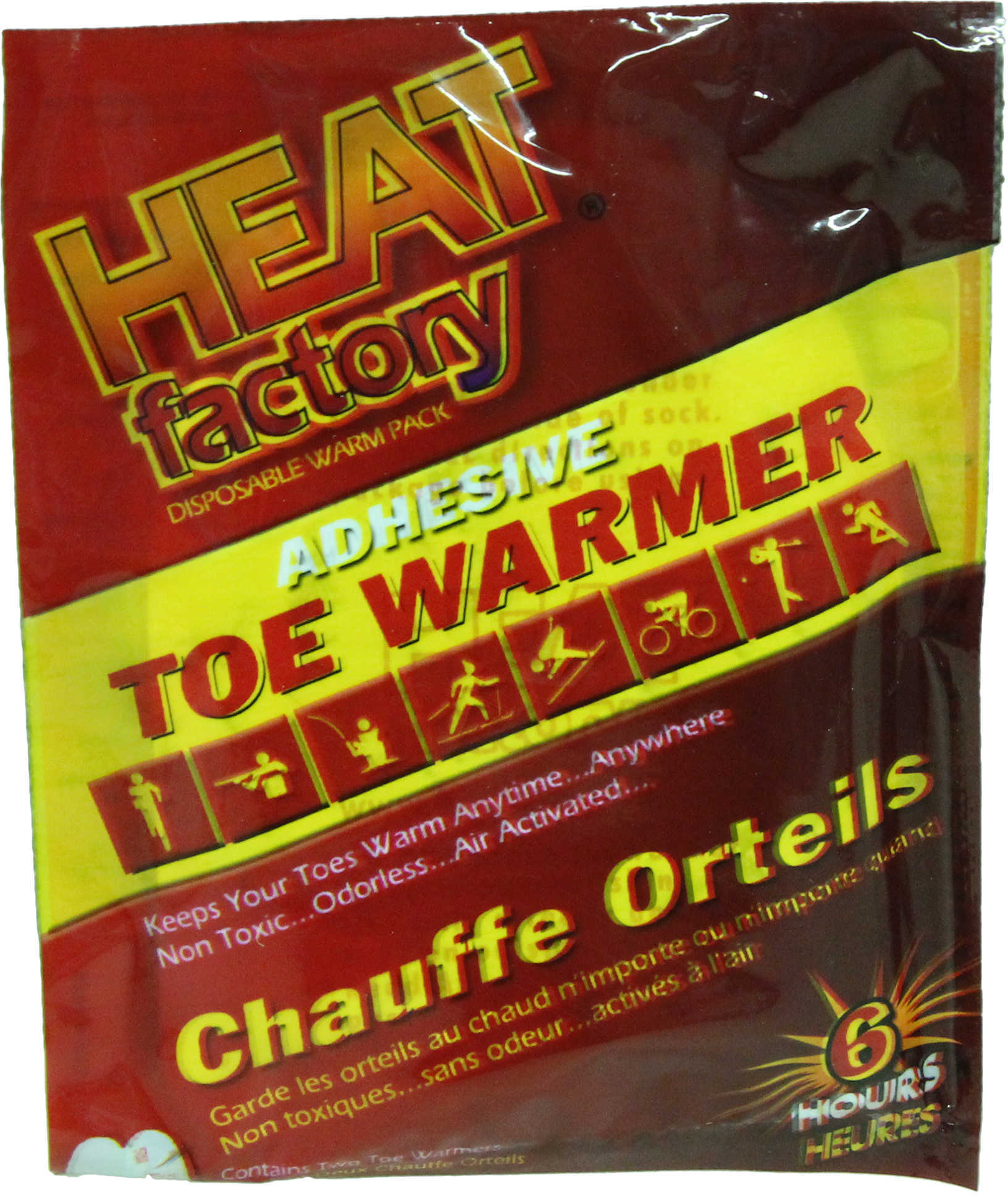 Heat Factory Toe Warmers Adhesive Pair 3 5/8''x2'' 2/pk Model: 1945