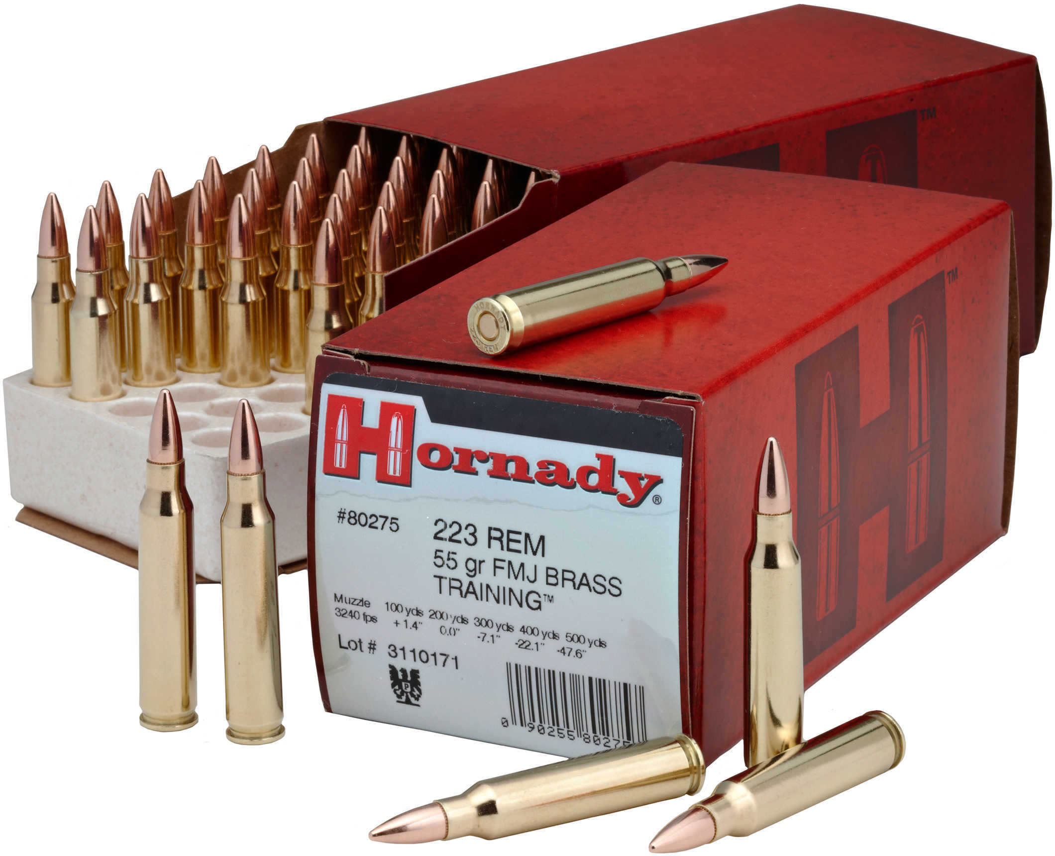 223 Rem 55 Grain Full Metal Jacket 50 Rounds Hornady Ammunition 223 Remington