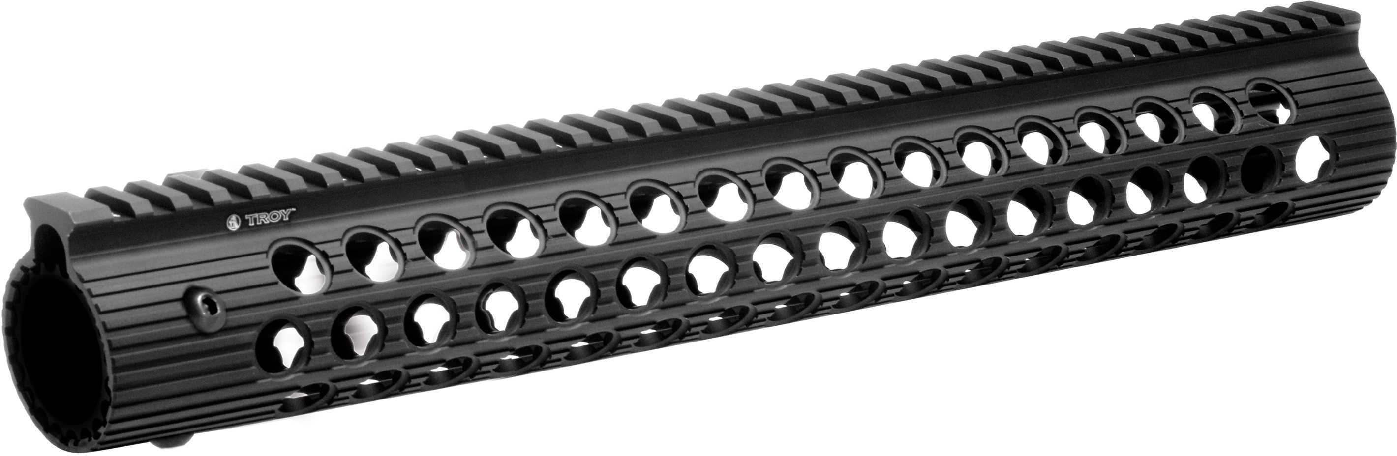 Troy Industries Alpha Rail 15" Black Md: STRX-AL1-15BT-01