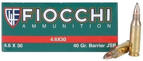 4.6X30 Heckler & Koch 40 Grain Soft Point 50 Rounds Fiocchi Ammunition