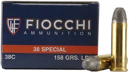 38 Special 158 Grain Lead 50 Rounds Fiocchi Ammunition