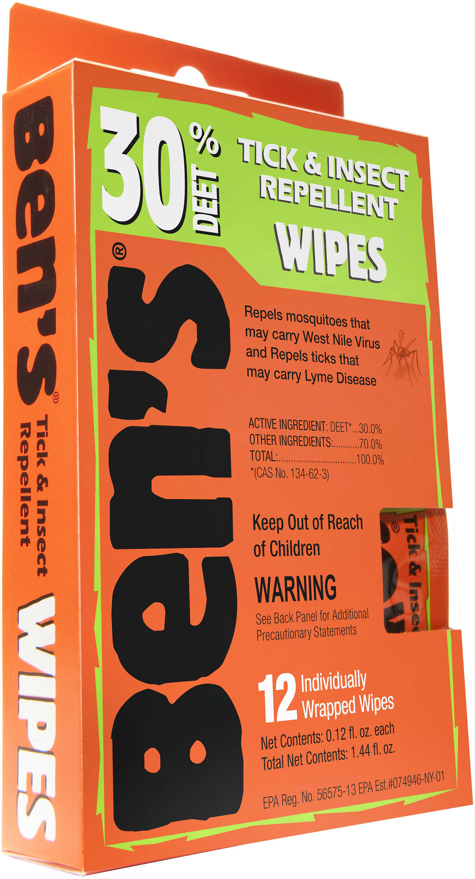 Ready Brands Bens 30% DEET Wipes - 12/ct