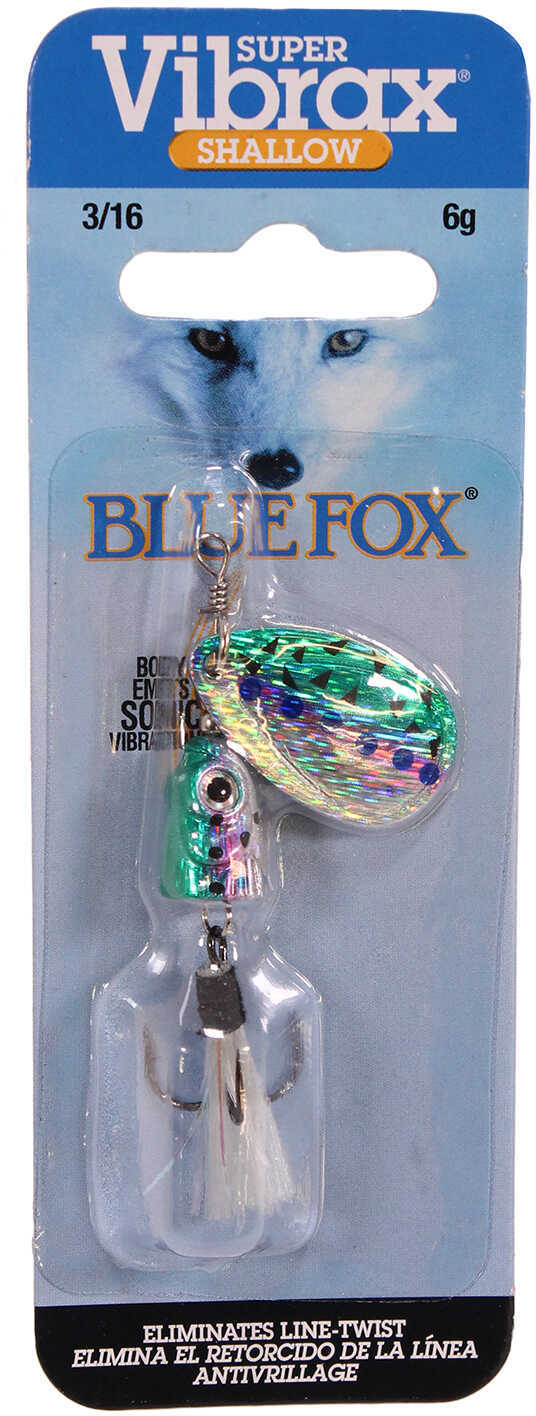 Blue Fox Vibrax Shallow Spinner 2.5 Inch 3/16 Oz Rainbow