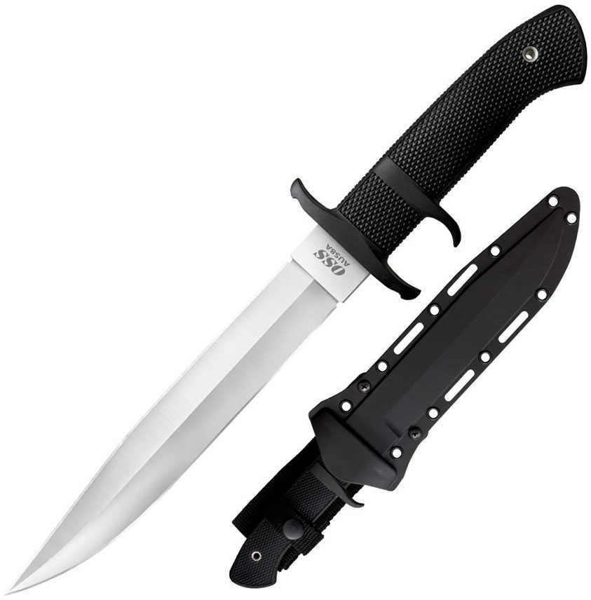 Cold Steel Cs-39LSSC OSS 8.25" Fixed Plain AUS-8A SS Blade/Black Textured Kray-Ex Handle Includes Sheath