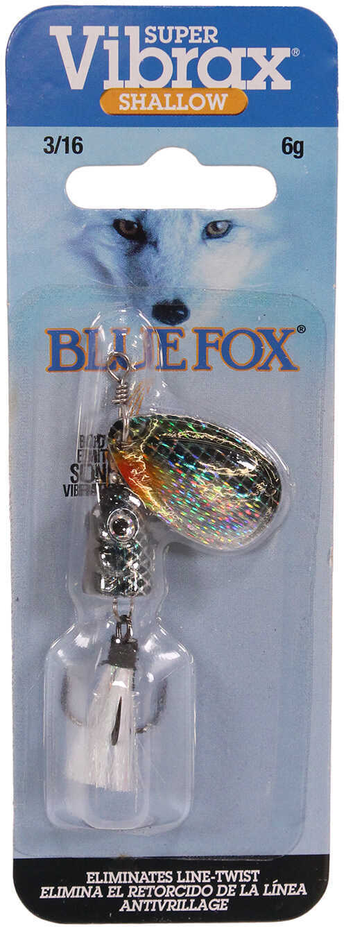 Blue Fox Vibrax Shallow Spinner 2.5 Inch 3/16 Oz Shiner