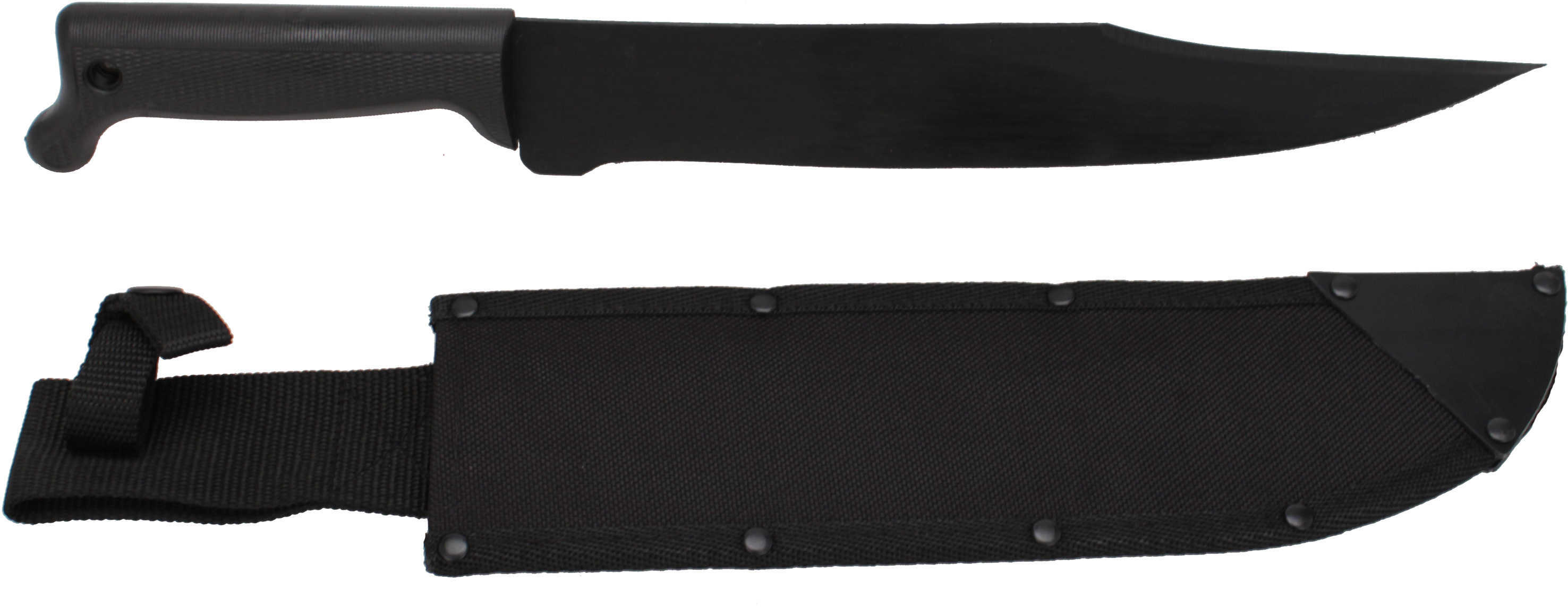 Cold Steel Cs97BWM12S Bowie 12" Black Matte Baked-On Anti Rust 65Mn Carbon Steel Blade, Black Polypropylene Handle, 17.6
