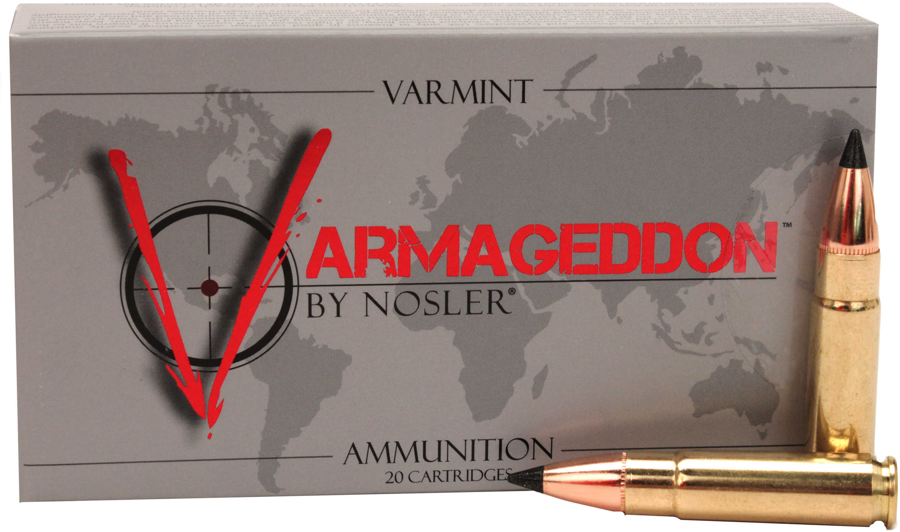 300 AAC Blackout 110 Grain Flat Base Tipped 20 Rounds Nosler Ammunition