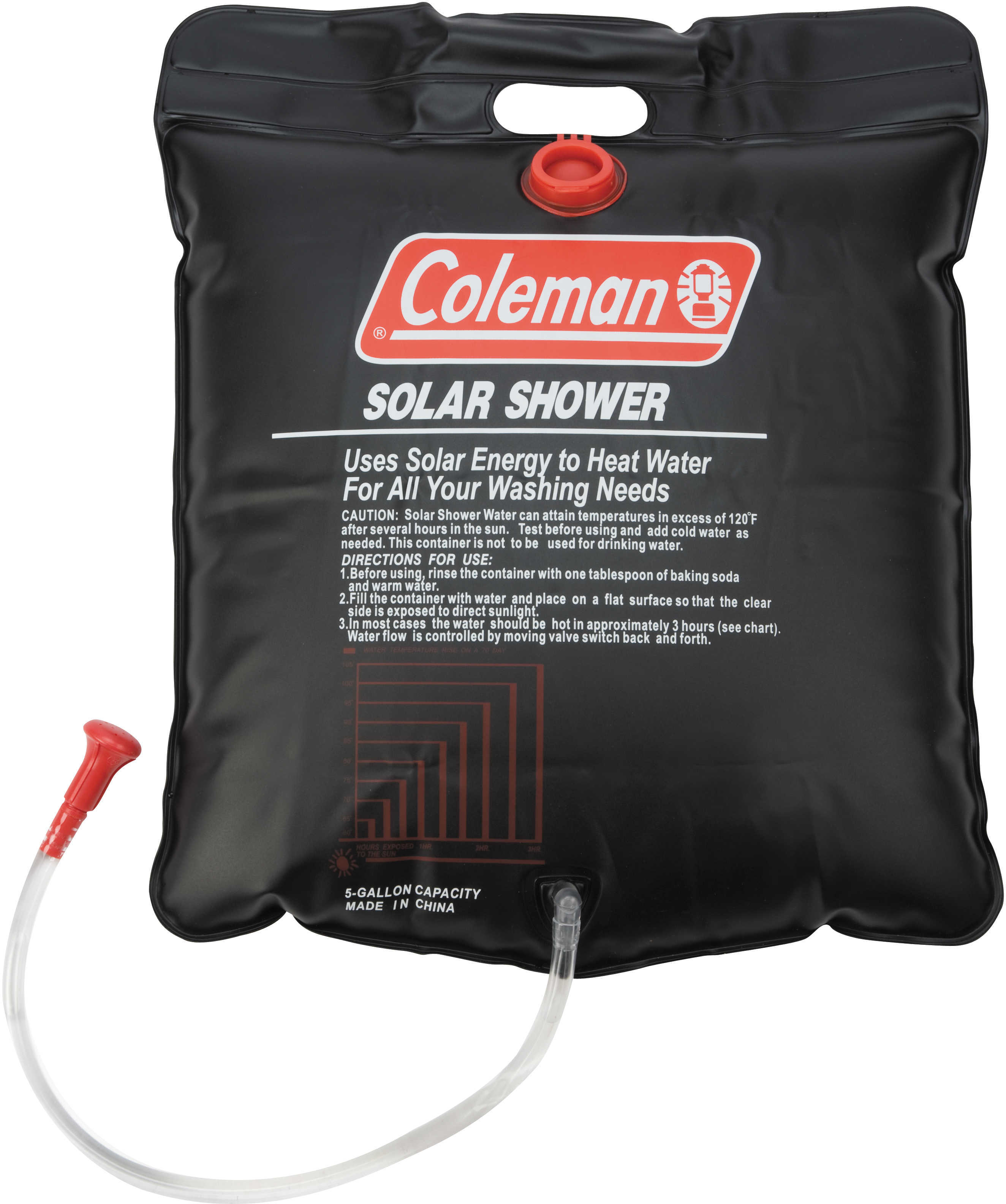 Coleman 5-Gallon Solar Shower W/ On/Off Valve Head