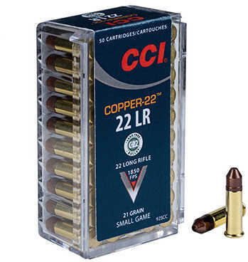 22 Long Rifle 21 Grain Copper 50 Rounds CCI Ammunition