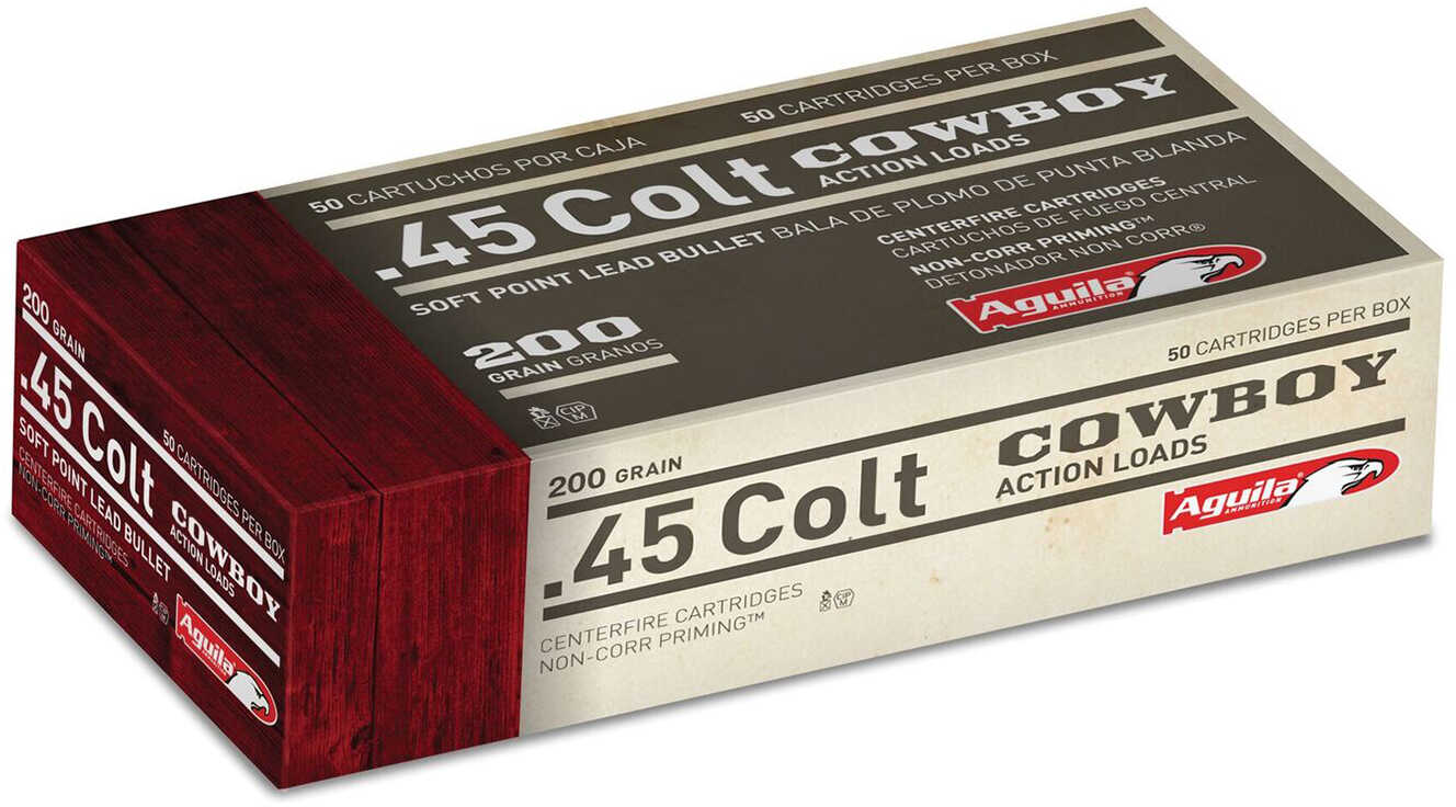 45 Colt 200 Grain Soft Point 50 Rounds Aguila Ammunition