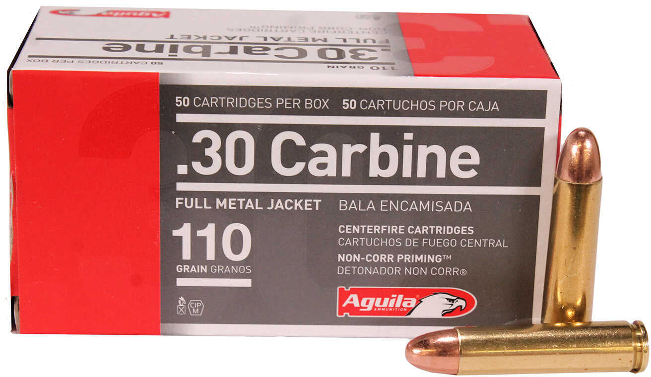 30 Carbine 110 Grain Full Metal Jacket 50 Rounds Aguila Ammunition
