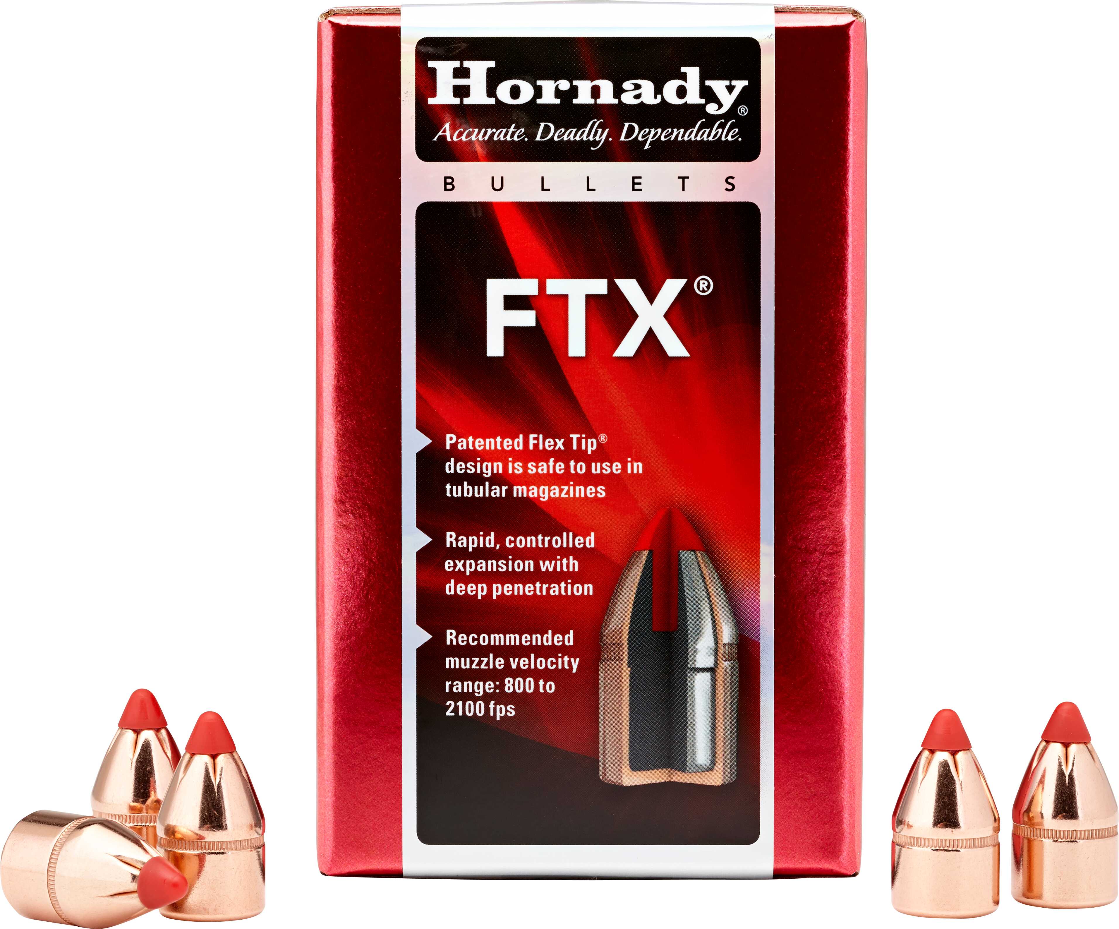 Hornady FTX Flex Tip Expanding 50 Caliber 300 Grain Bullets, 50 Per Box